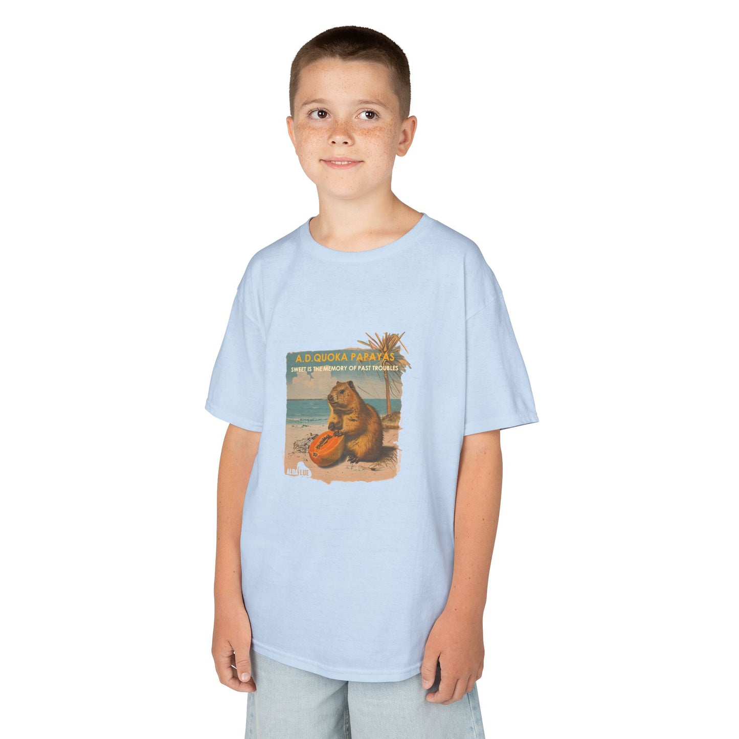 Retro A.D. Quokka Papayas - Kids T-Shirt