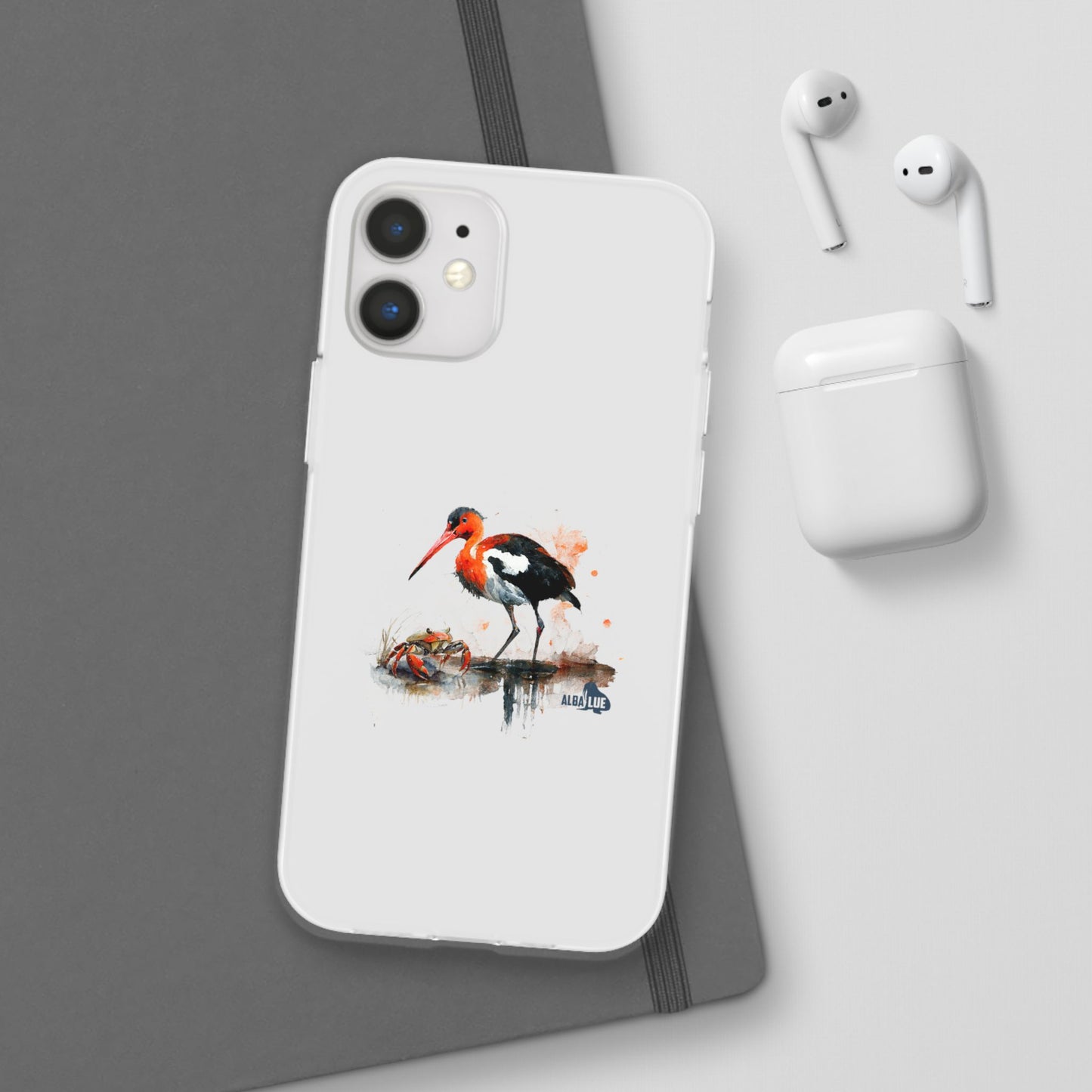 Bird Watercolor Phone Case — Painted Water Bird Flexi Case