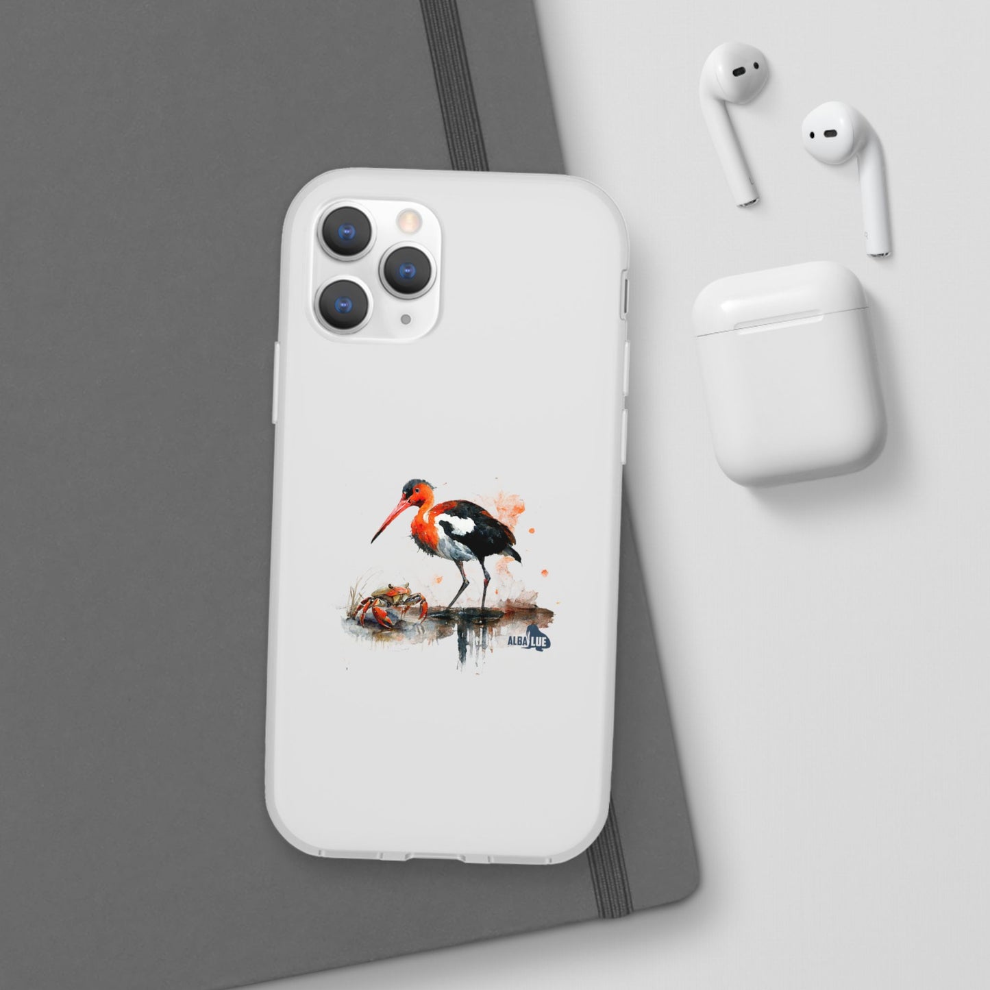 Bird Watercolor Phone Case — Painted Water Bird Flexi Case
