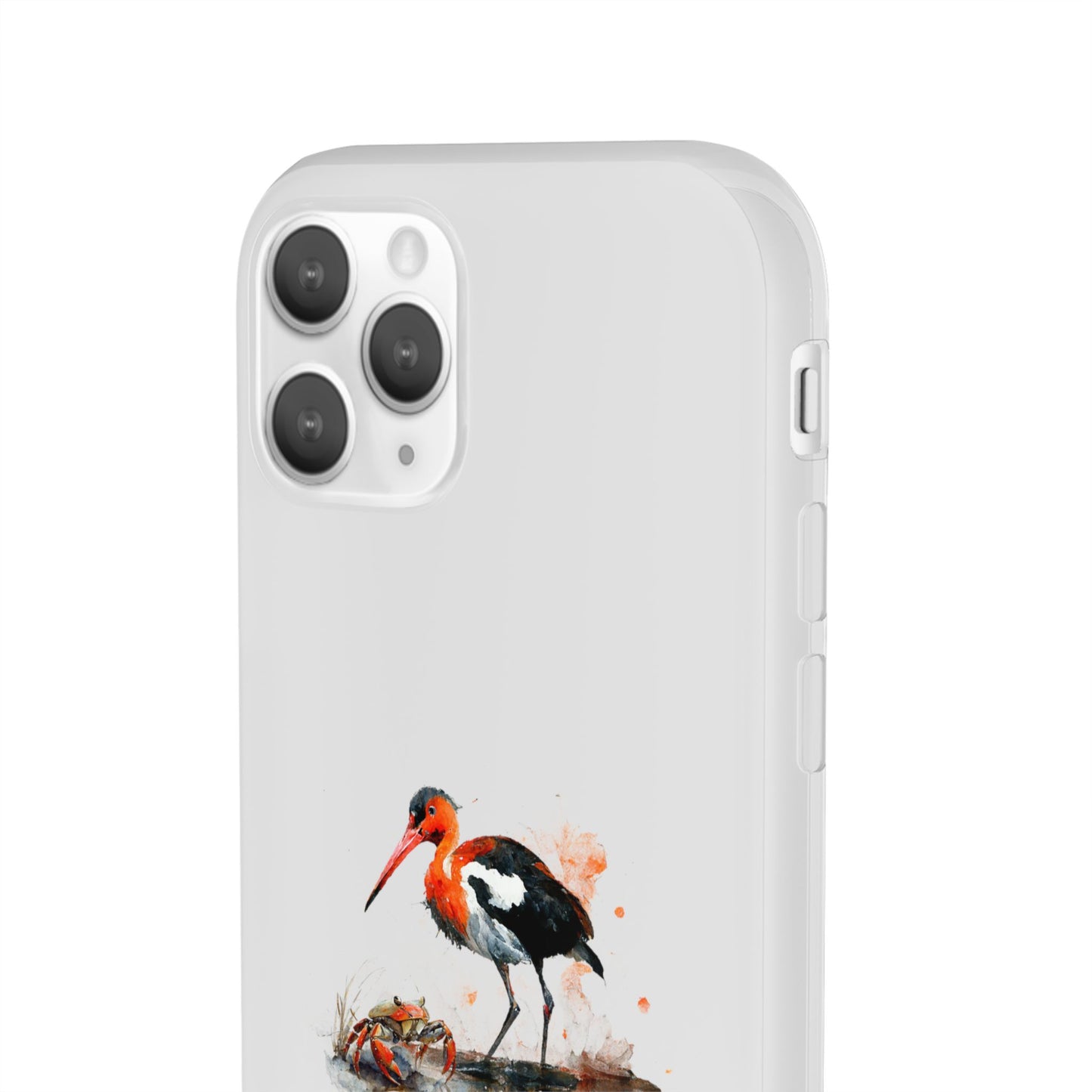 Bird Watercolor Phone Case — Painted Water Bird Flexi Case