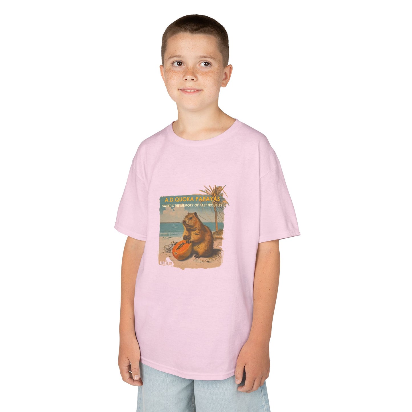 Retro A.D. Quokka Papayas - Kids T-Shirt