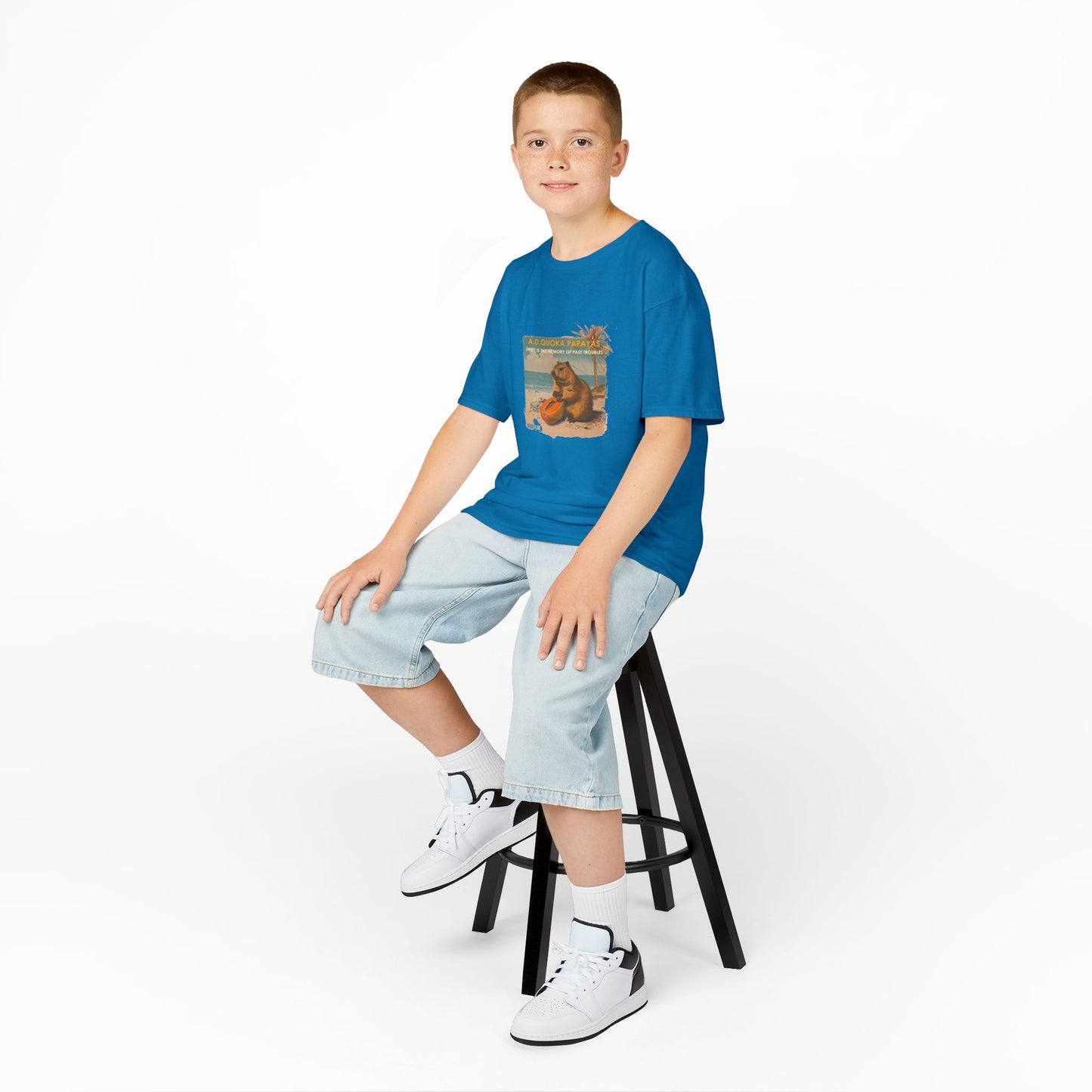 Retro A.D. Quokka Papayas - Kids T-Shirt