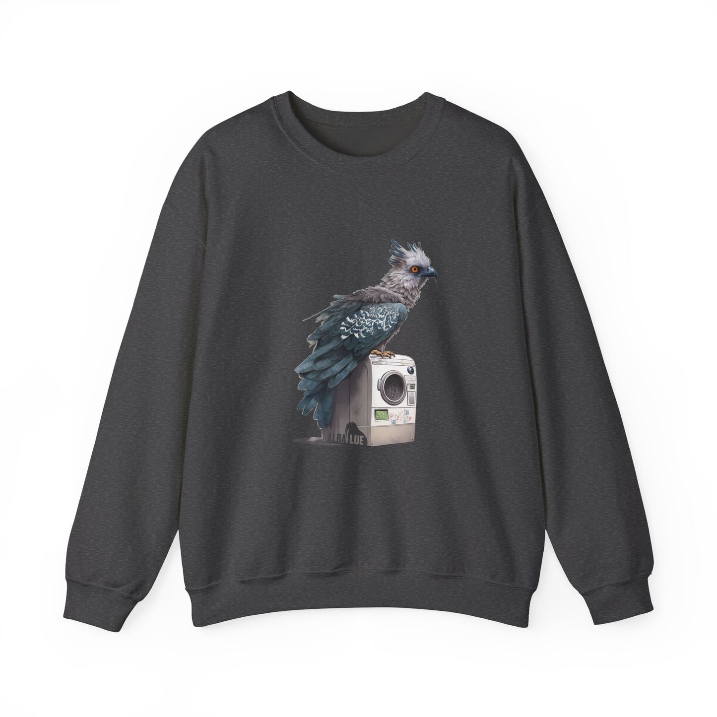 Harpy Eagle Sitting on a Washing Machine  - Crewneck Sweatshirt
