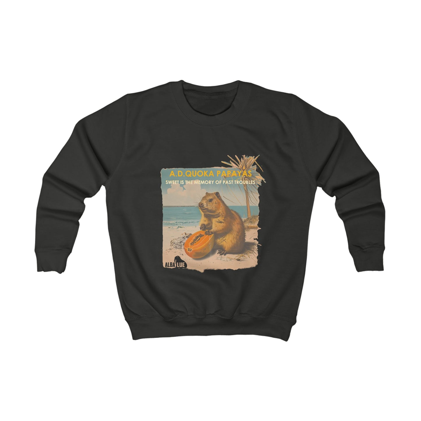 Retro A.D. Quokka Papayas - Kids Sweatshirt