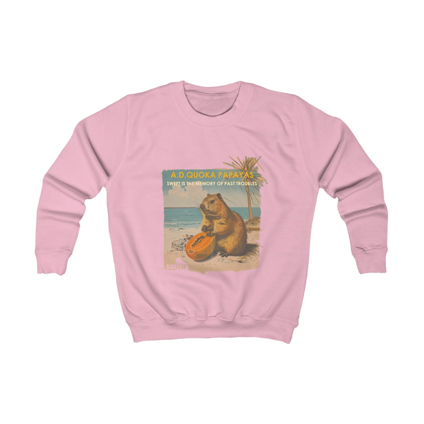 Retro A.D. Quokka Papayas - Kids Sweatshirt