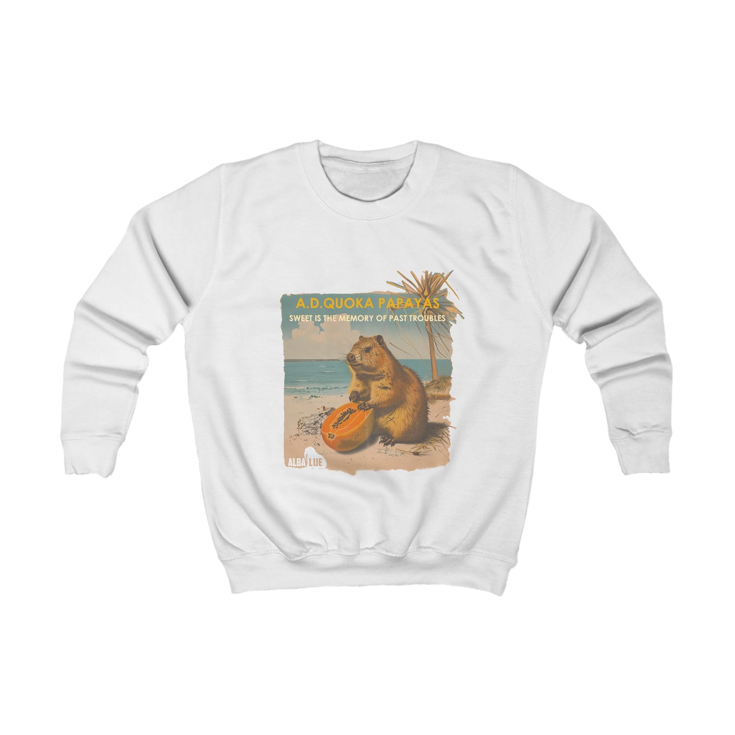 Retro A.D. Quokka Papayas - Kids Sweatshirt