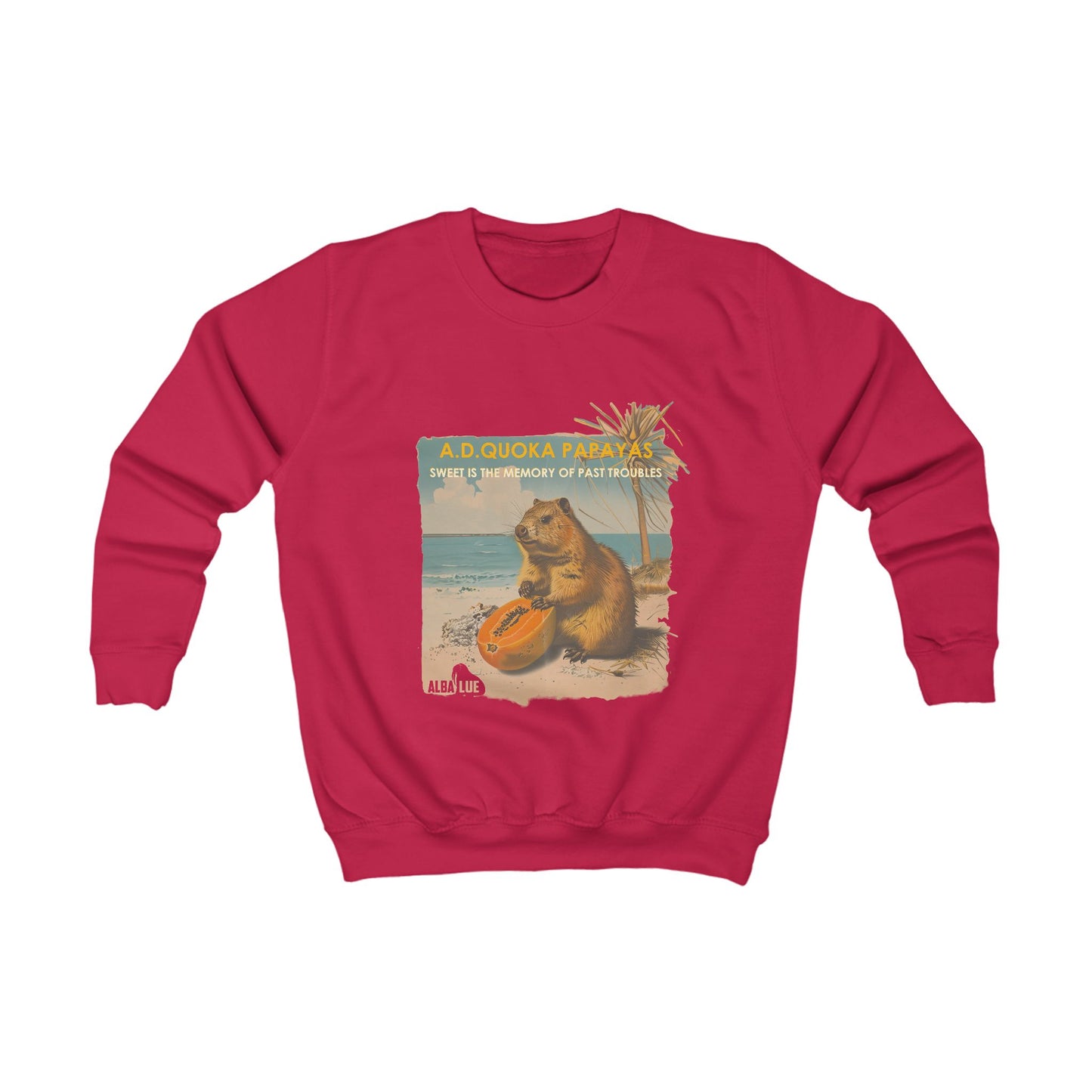 Retro A.D. Quokka Papayas - Kids Sweatshirt