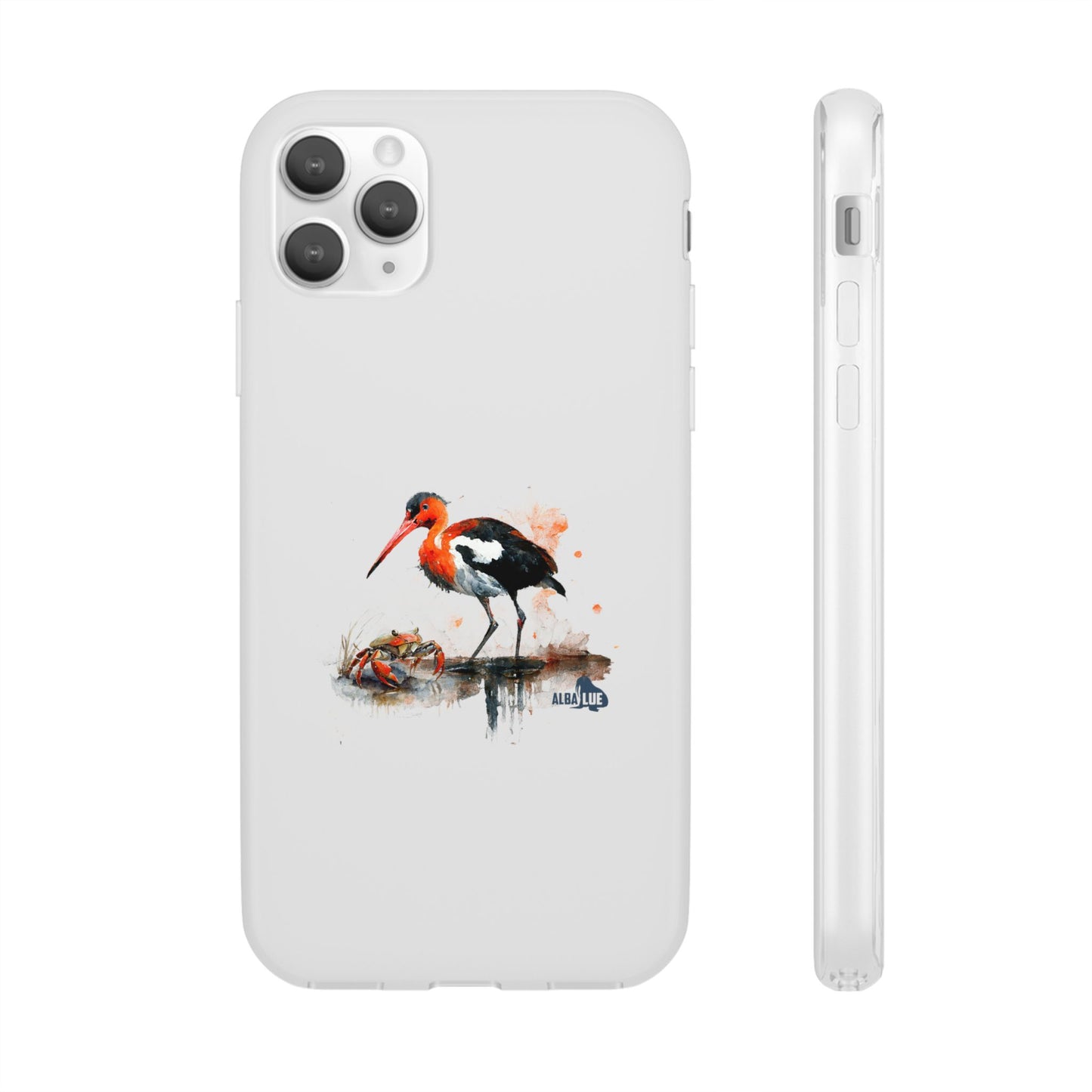 Bird Watercolor Phone Case — Painted Water Bird Flexi Case