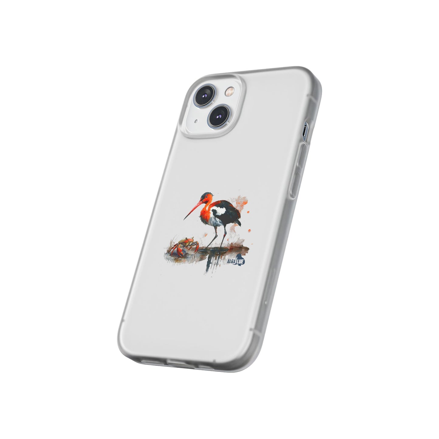 Bird Watercolor Phone Case — Painted Water Bird Flexi Case
