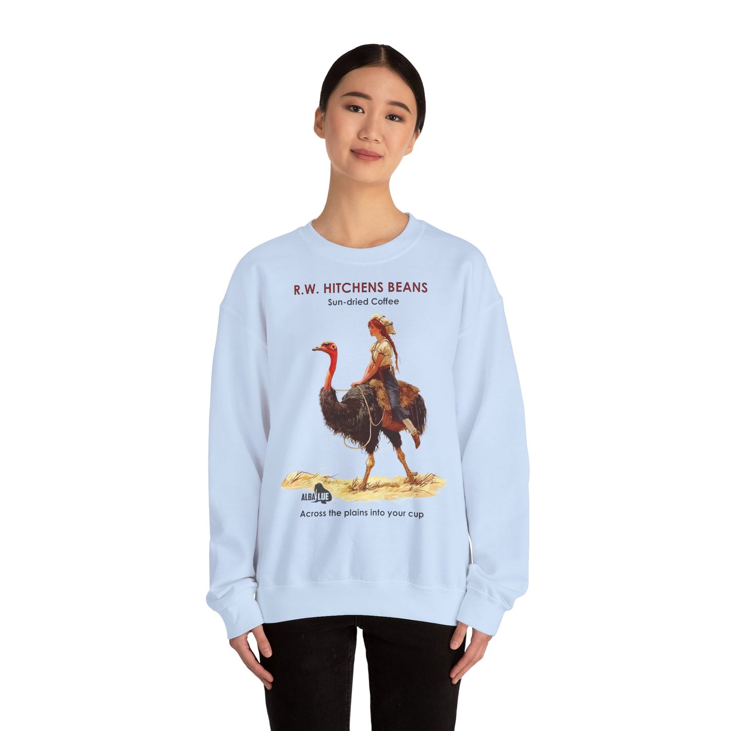 Vintage Ostrich Coffee Ad - Crewneck Sweatshirt