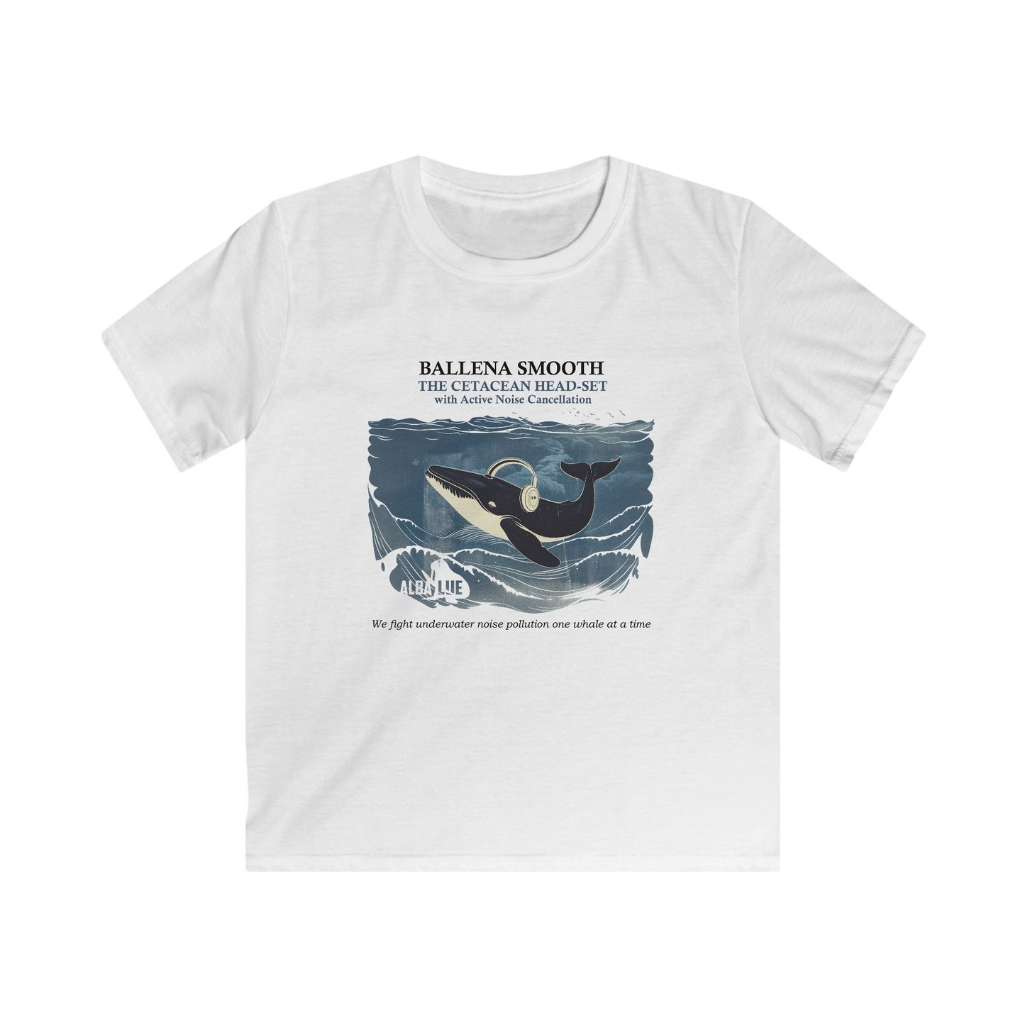 Whale Headphone - kids T-shirt