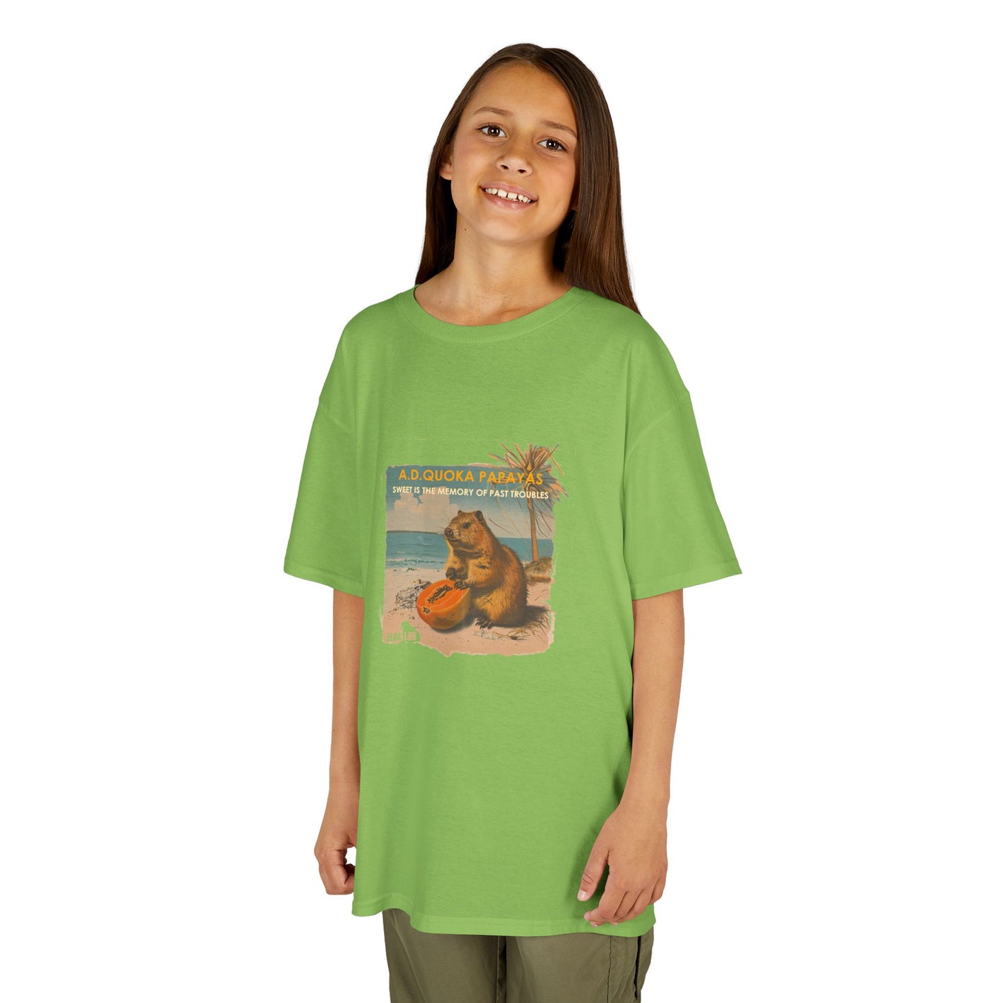 Retro A.D. Quokka Papayas - Kids T-Shirt