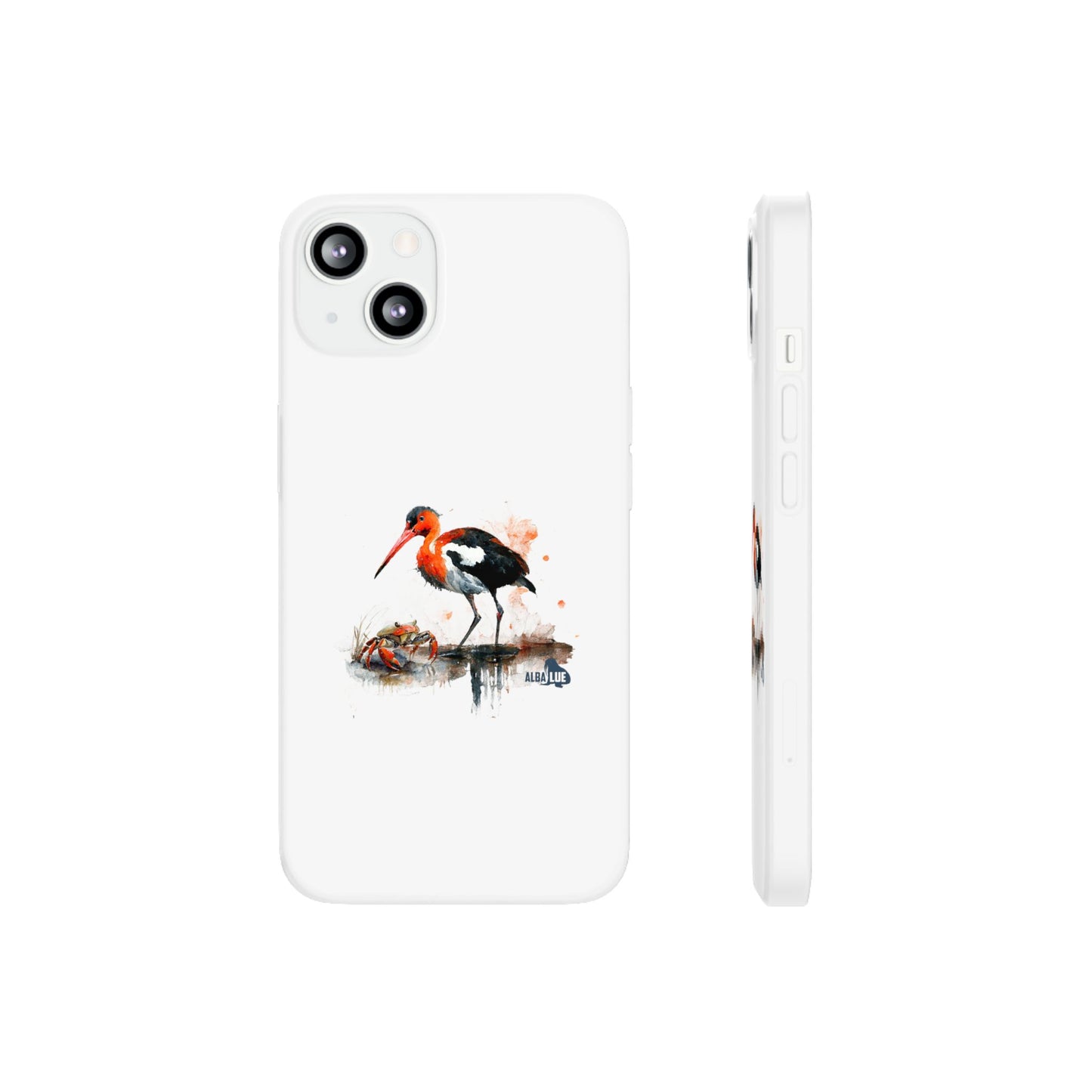 Bird Watercolor Phone Case — Painted Water Bird Flexi Case