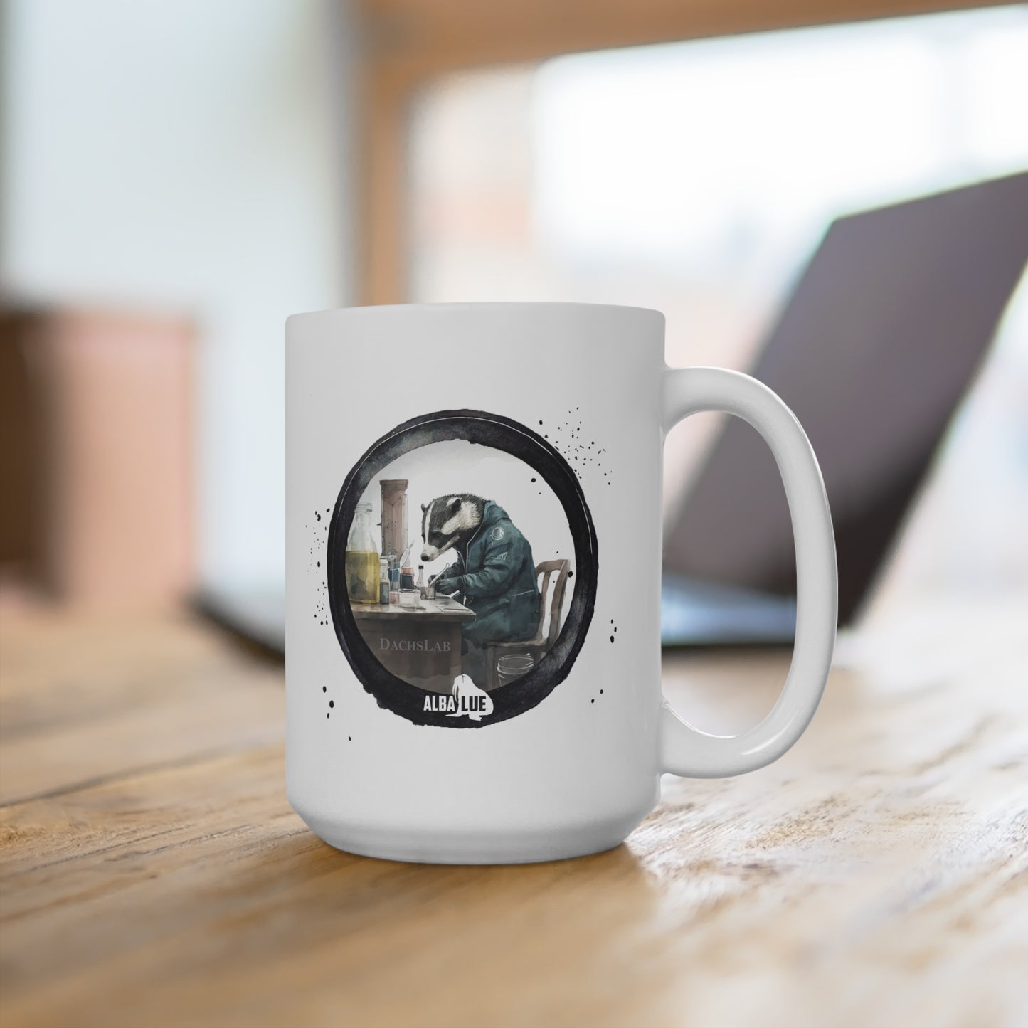 Badger in a Lab - Ceramic Mug