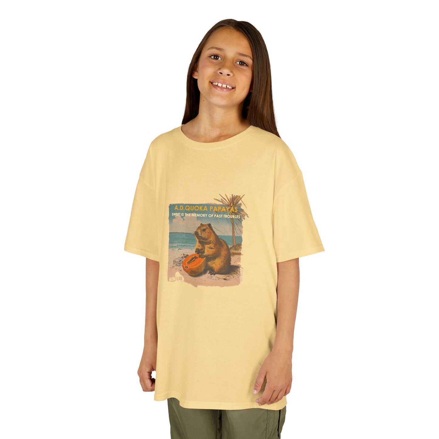 Retro A.D. Quokka Papayas - Kids T-Shirt