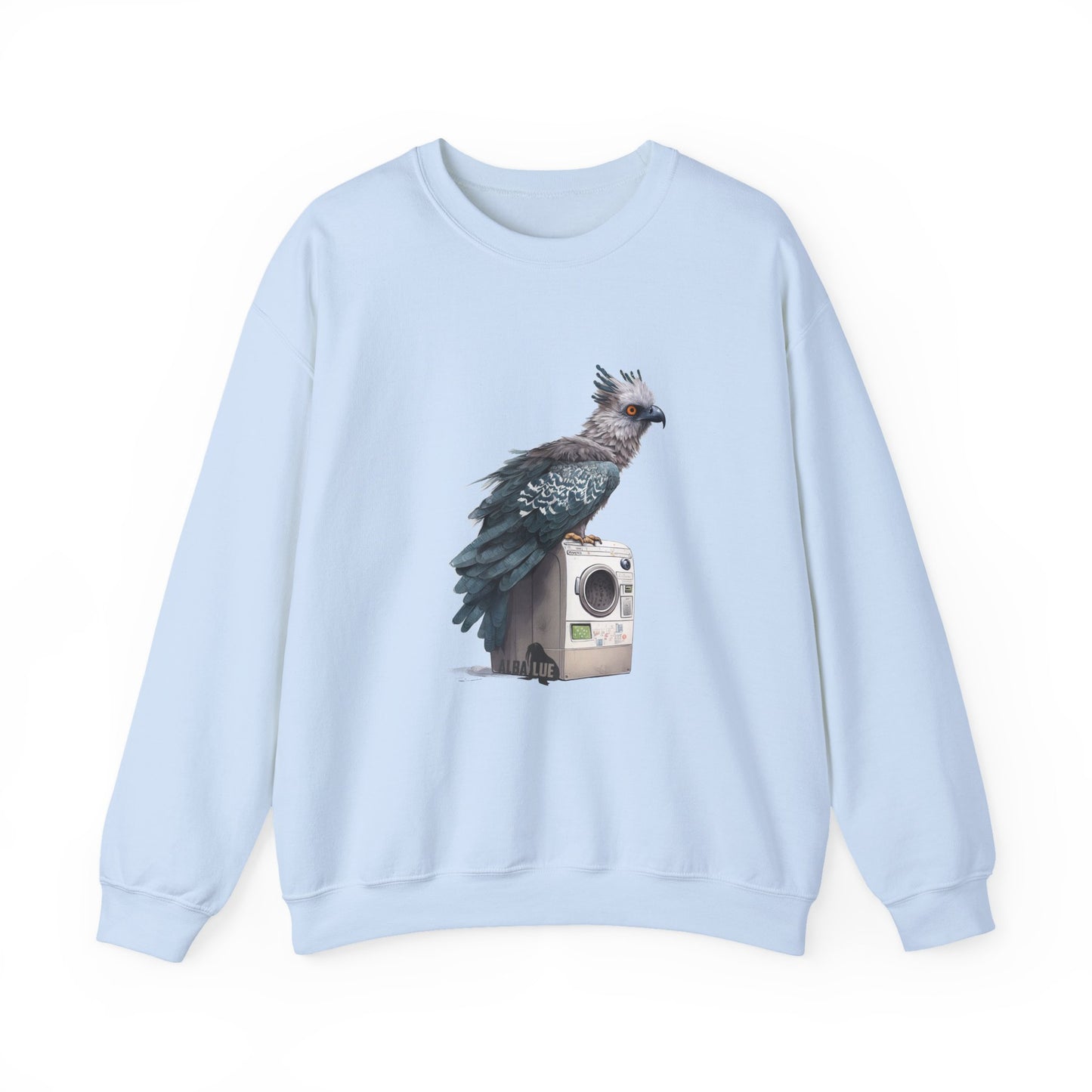 Harpy Eagle Sitting on a Washing Machine  - Crewneck Sweatshirt