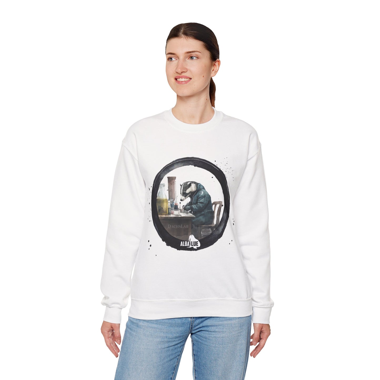 Badger in a Lab - Crewneck Sweatshirt