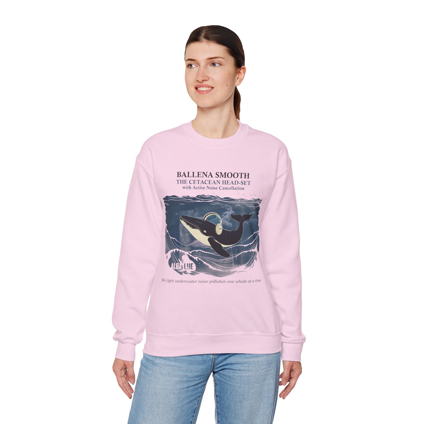 Whale Headphone - Crewneck Sweatshirt