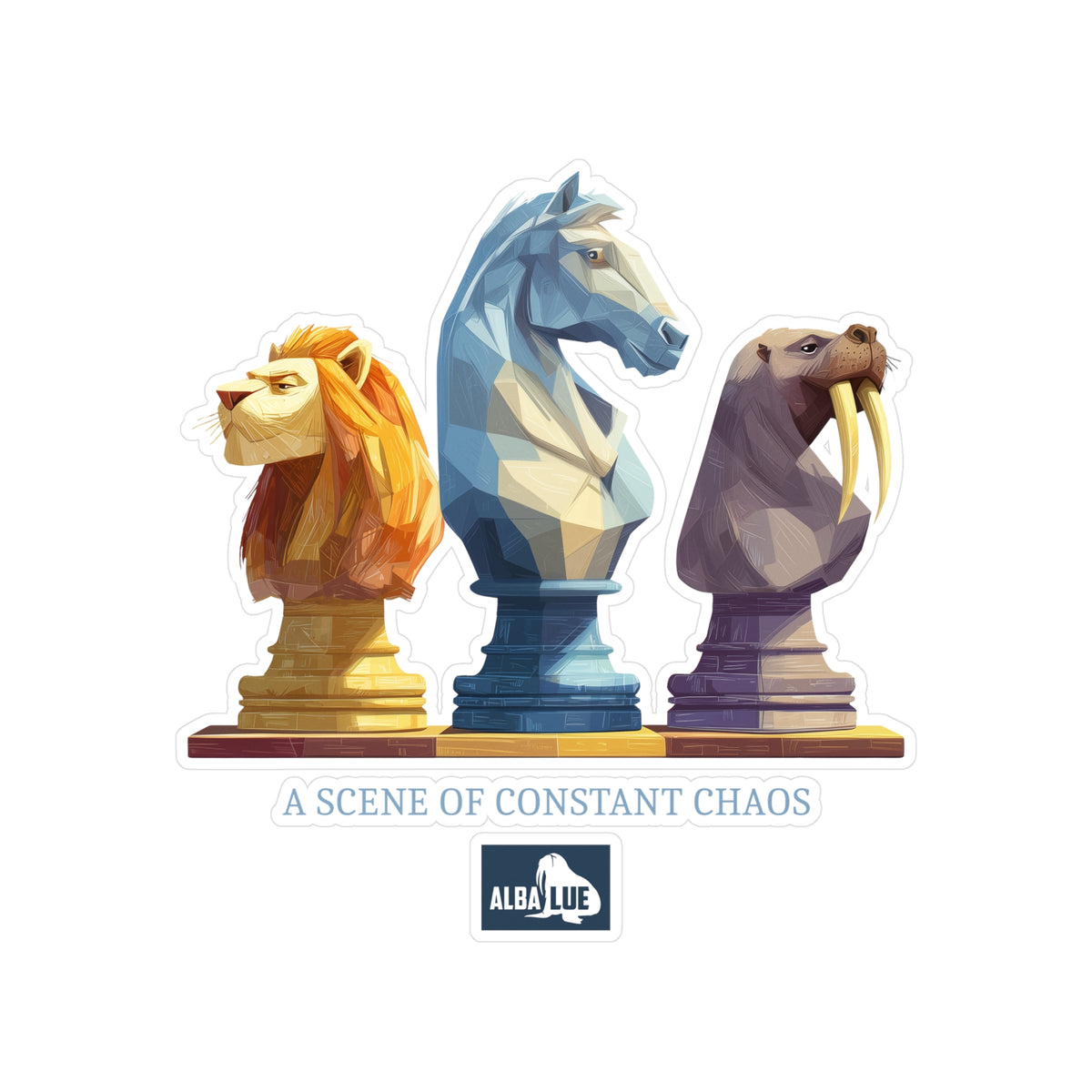 Chess Statues - Sticker
