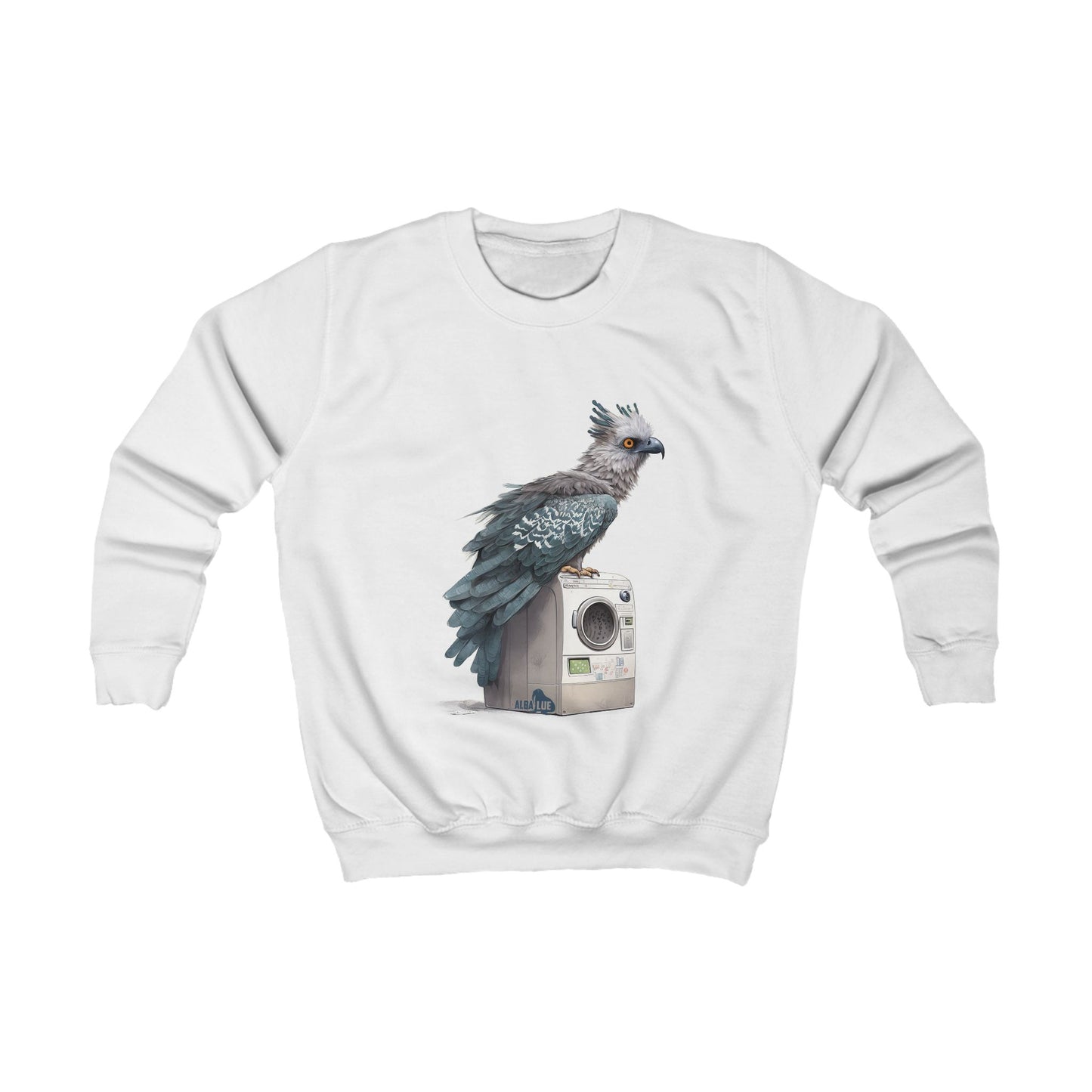 Harpy Eagle Sitting on a Washing Machine - Kids Sweatshirt