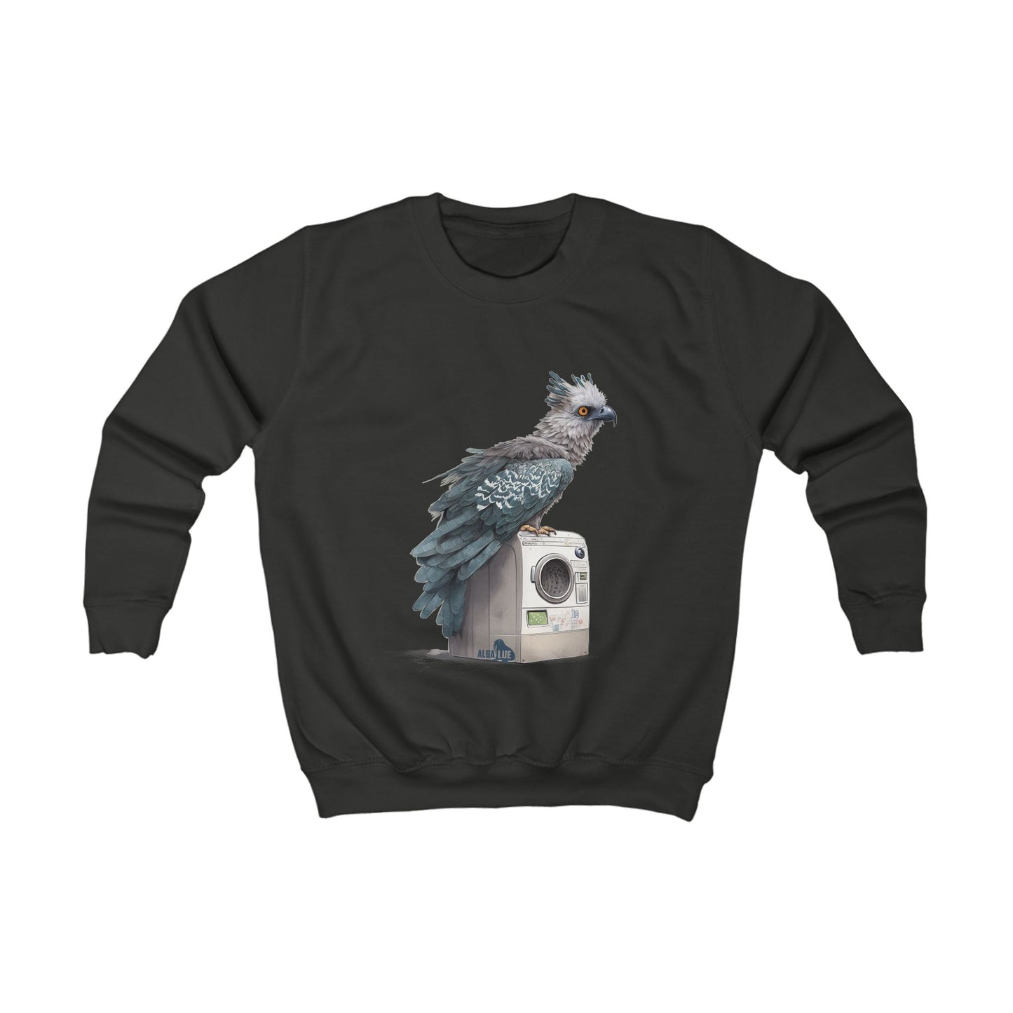Harpy Eagle Sitting on a Washing Machine - Kids Sweatshirt