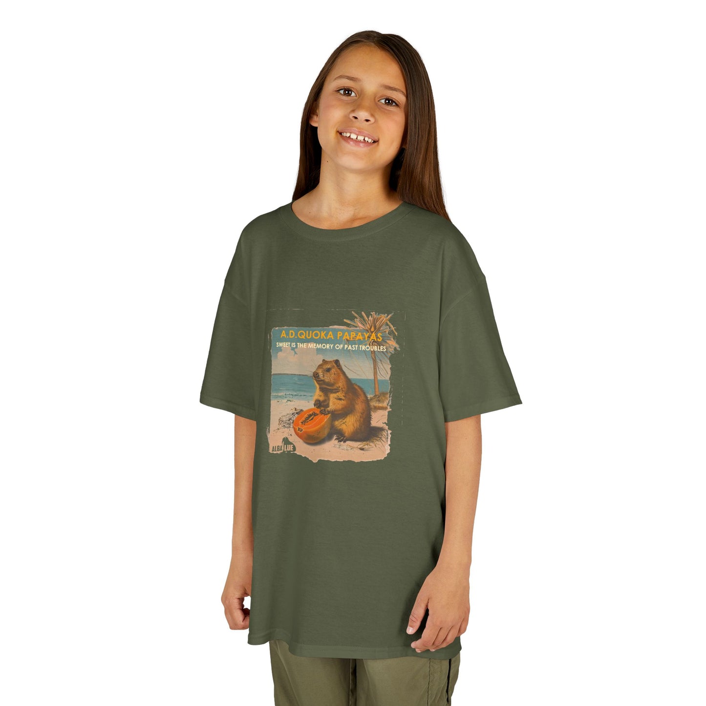 Retro A.D. Quokka Papayas - Kids T-Shirt