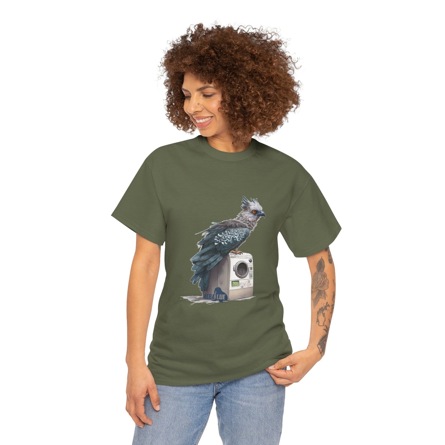 Harpy Eagle Sitting on a Washing Machine  - T-Shirt
