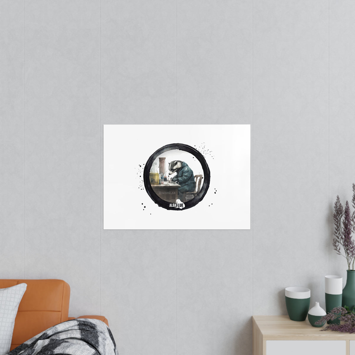Badger in a Lab - Art Print