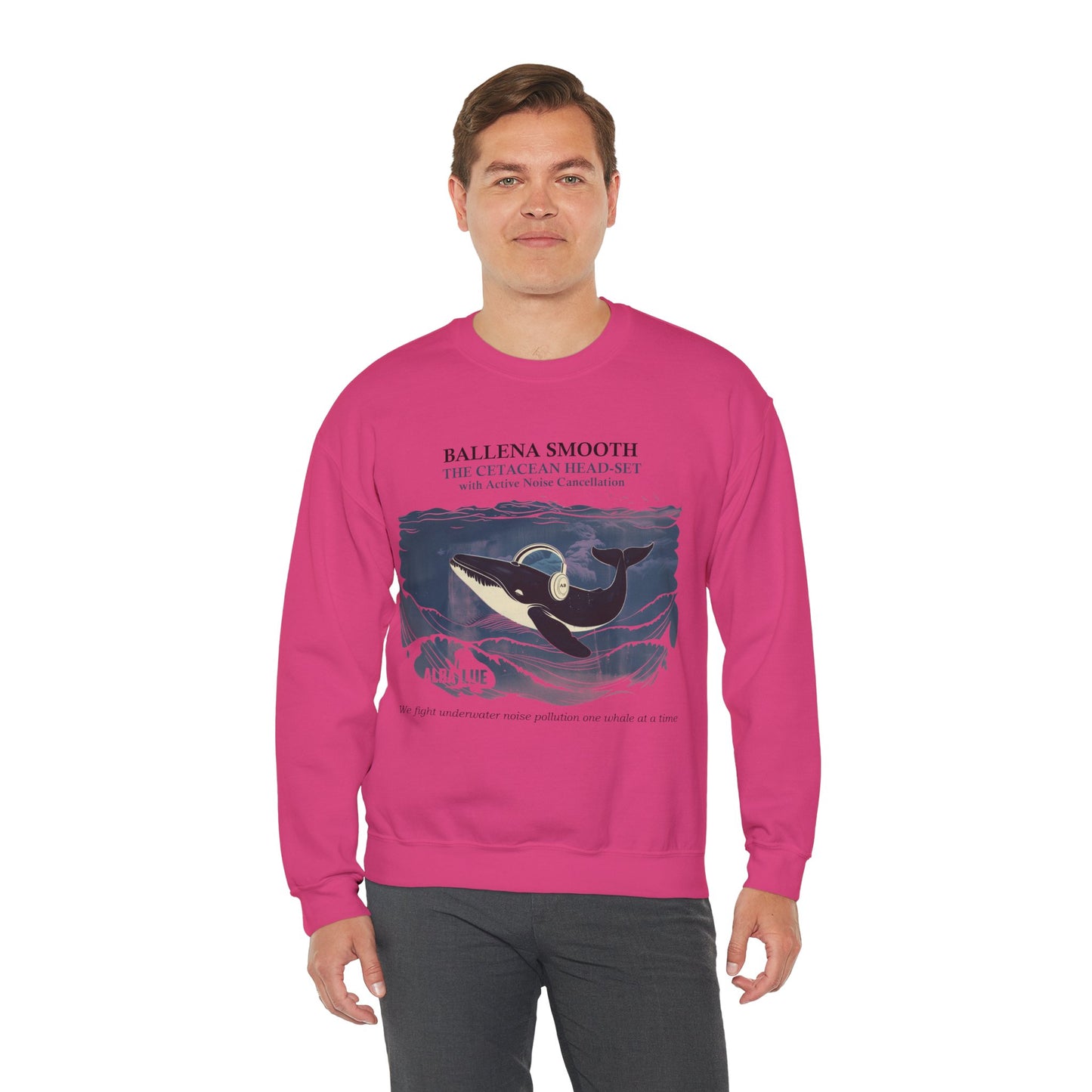 Whale Headphone - Crewneck Sweatshirt