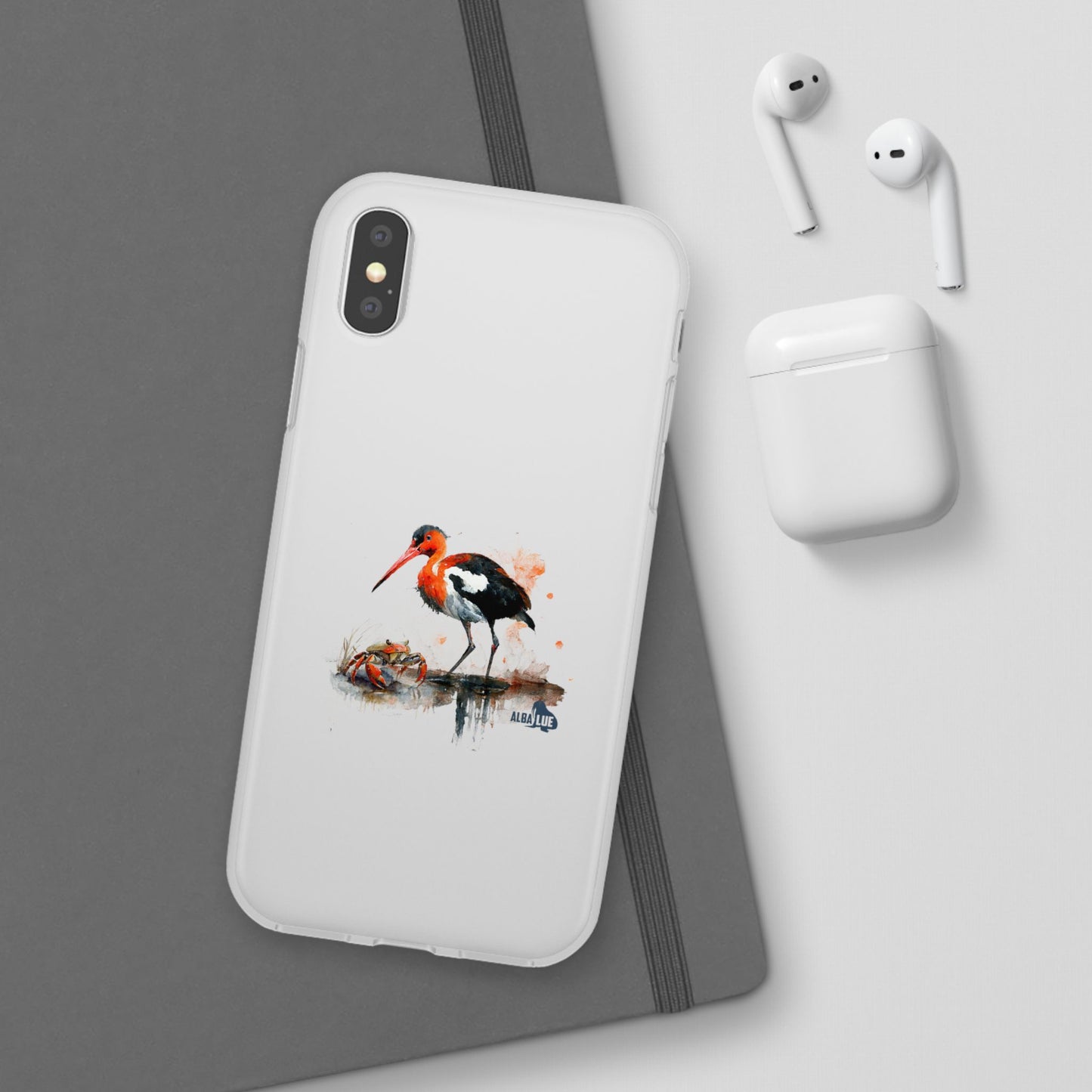 Bird Watercolor Phone Case — Painted Water Bird Flexi Case