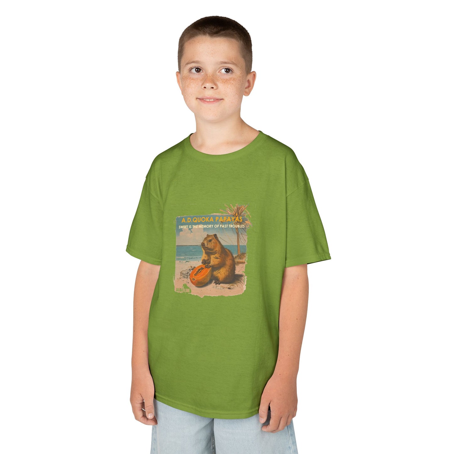 Retro A.D. Quokka Papayas - Kids T-Shirt