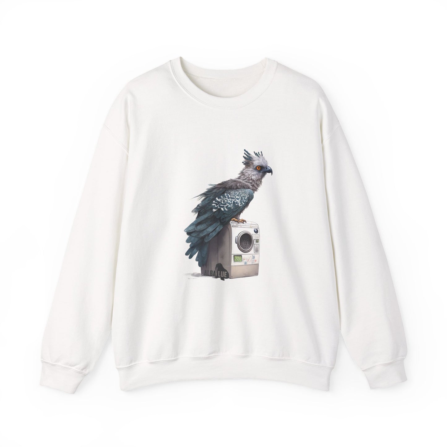 Harpy Eagle Sitting on a Washing Machine  - Crewneck Sweatshirt