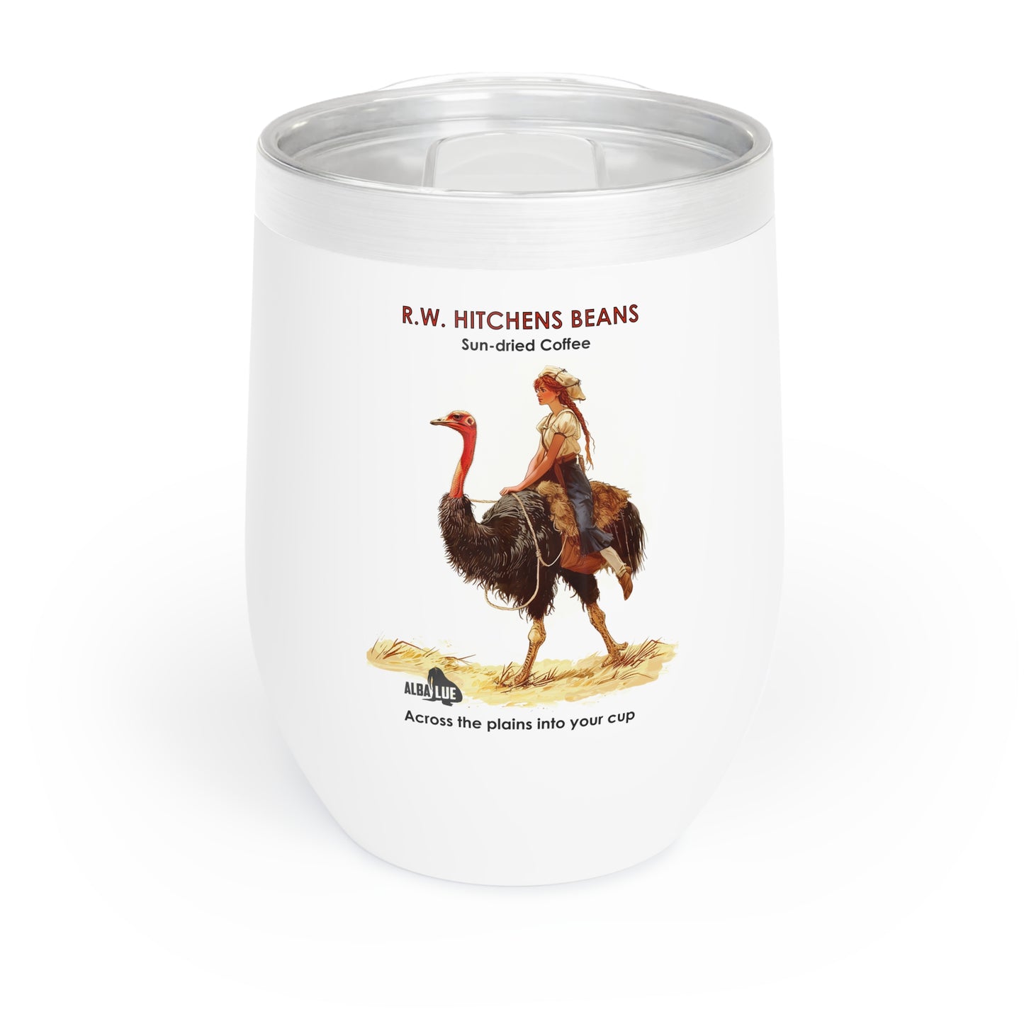 Vintage Ostrich Coffee Ad - Chill Wine Tumbler