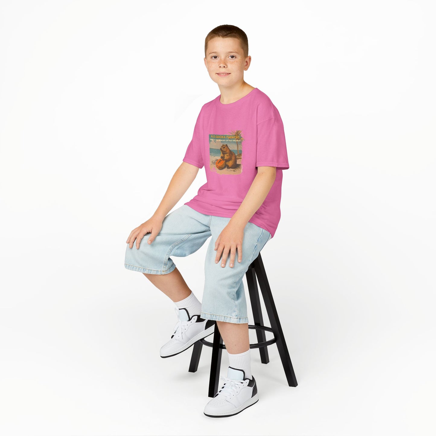 Retro A.D. Quokka Papayas - Kids T-Shirt