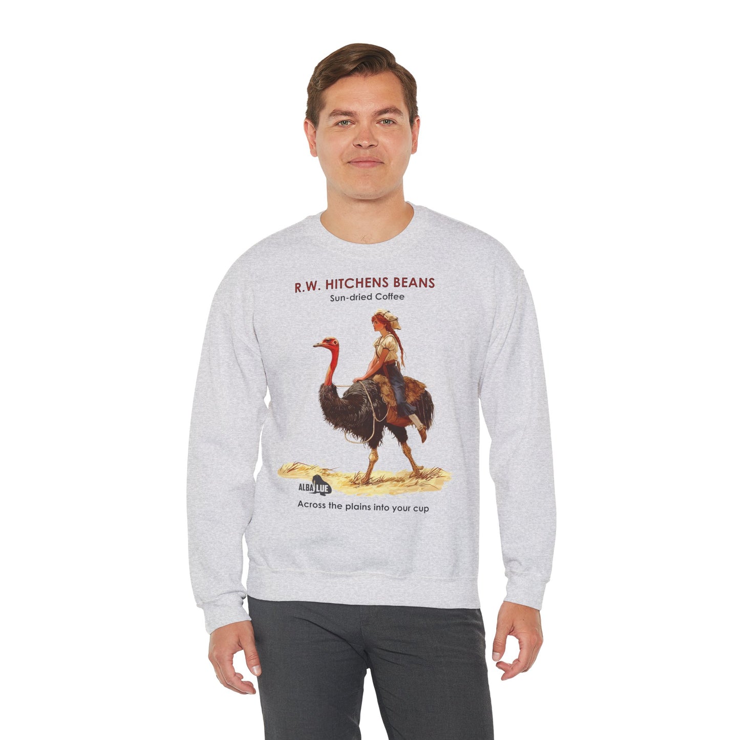 Vintage Ostrich Coffee Ad - Crewneck Sweatshirt
