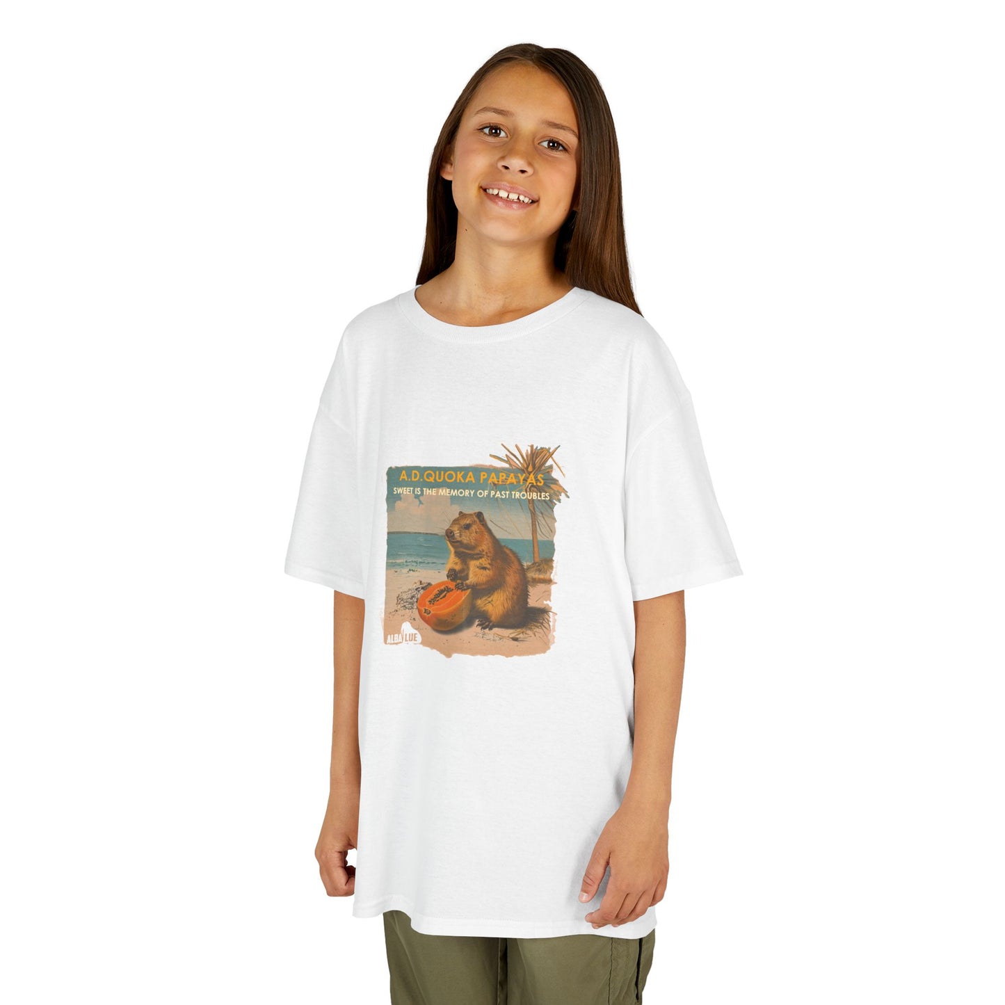 Retro A.D. Quokka Papayas - Kids T-Shirt