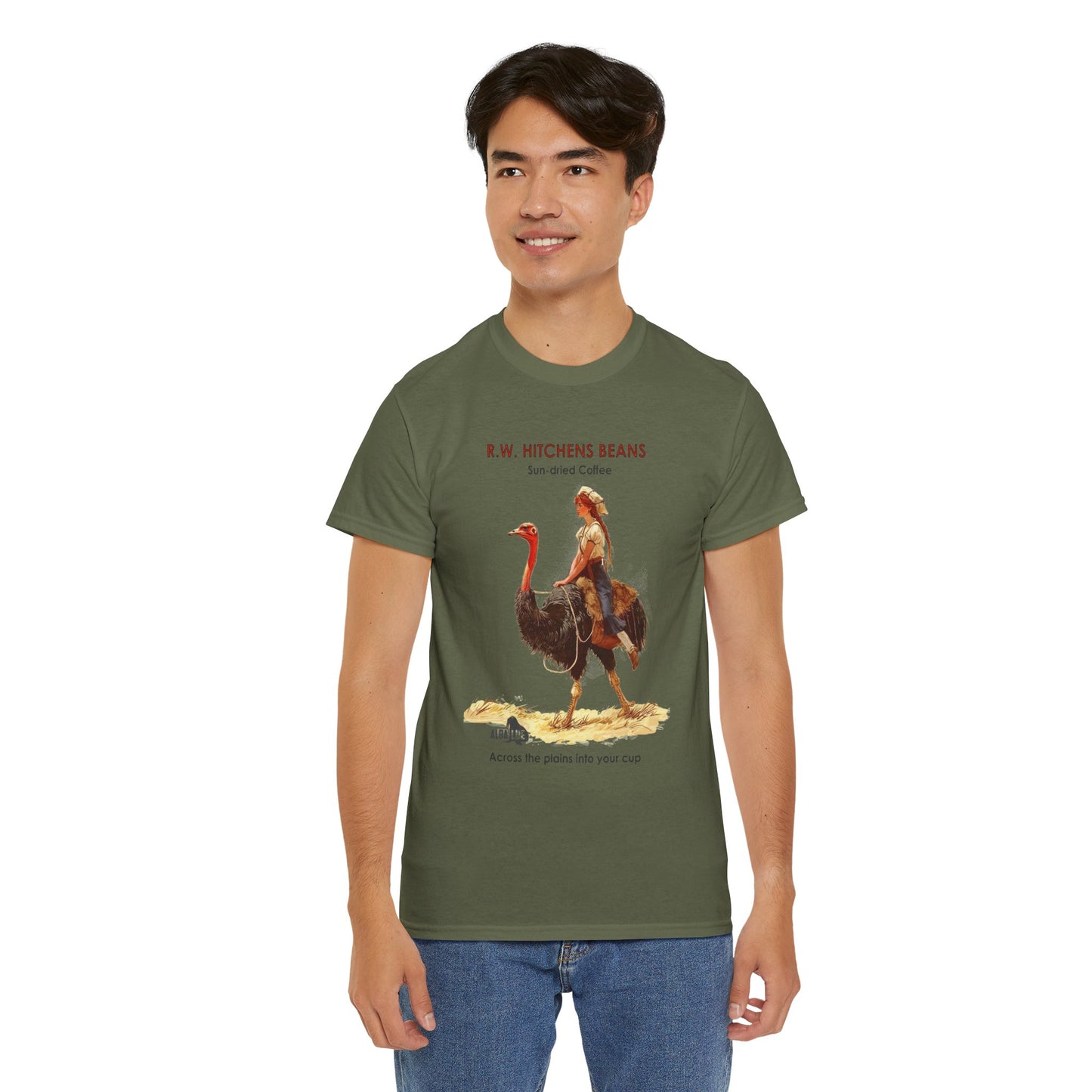 Vintage Ostrich Coffee Ad - T-Shirt
