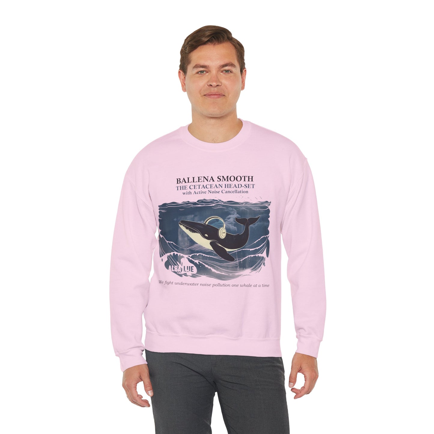 Whale Headphone - Crewneck Sweatshirt
