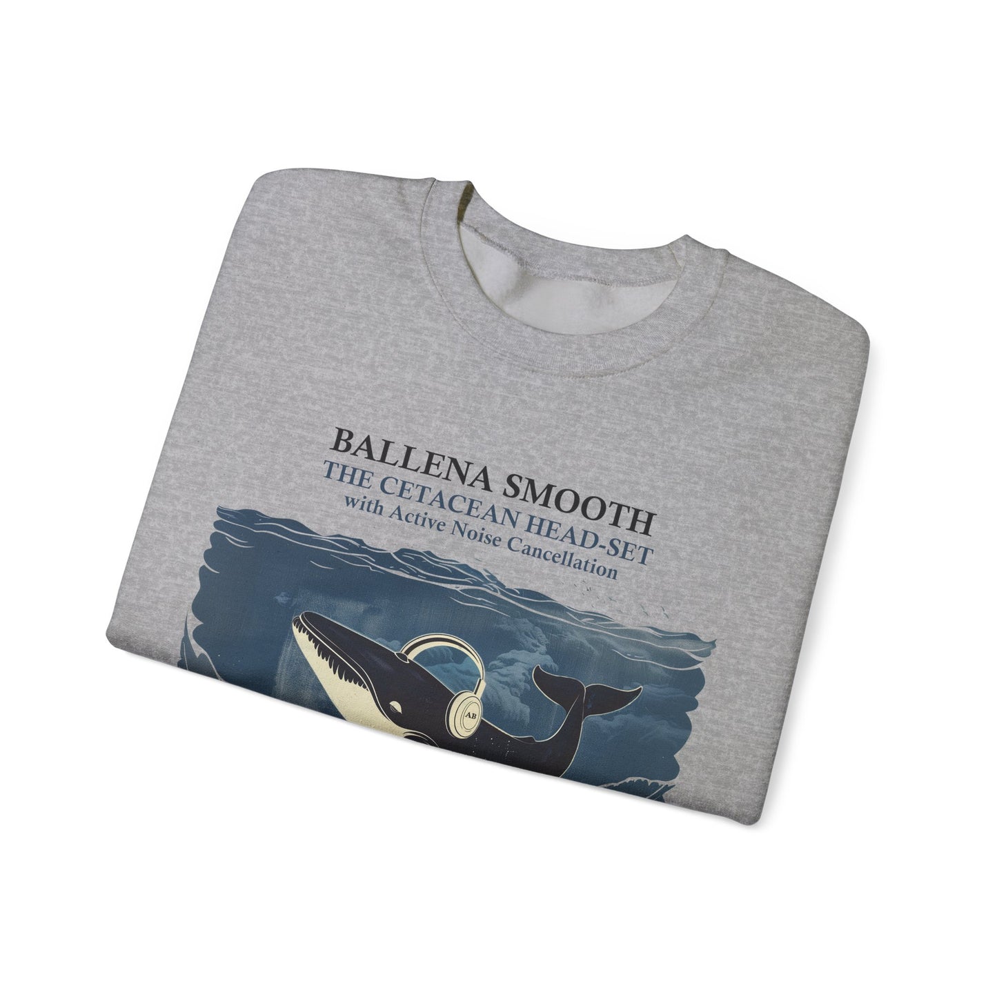 Whale Headphone - Crewneck Sweatshirt