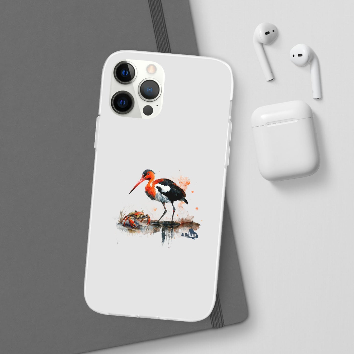 Bird Watercolor Phone Case — Painted Water Bird Flexi Case