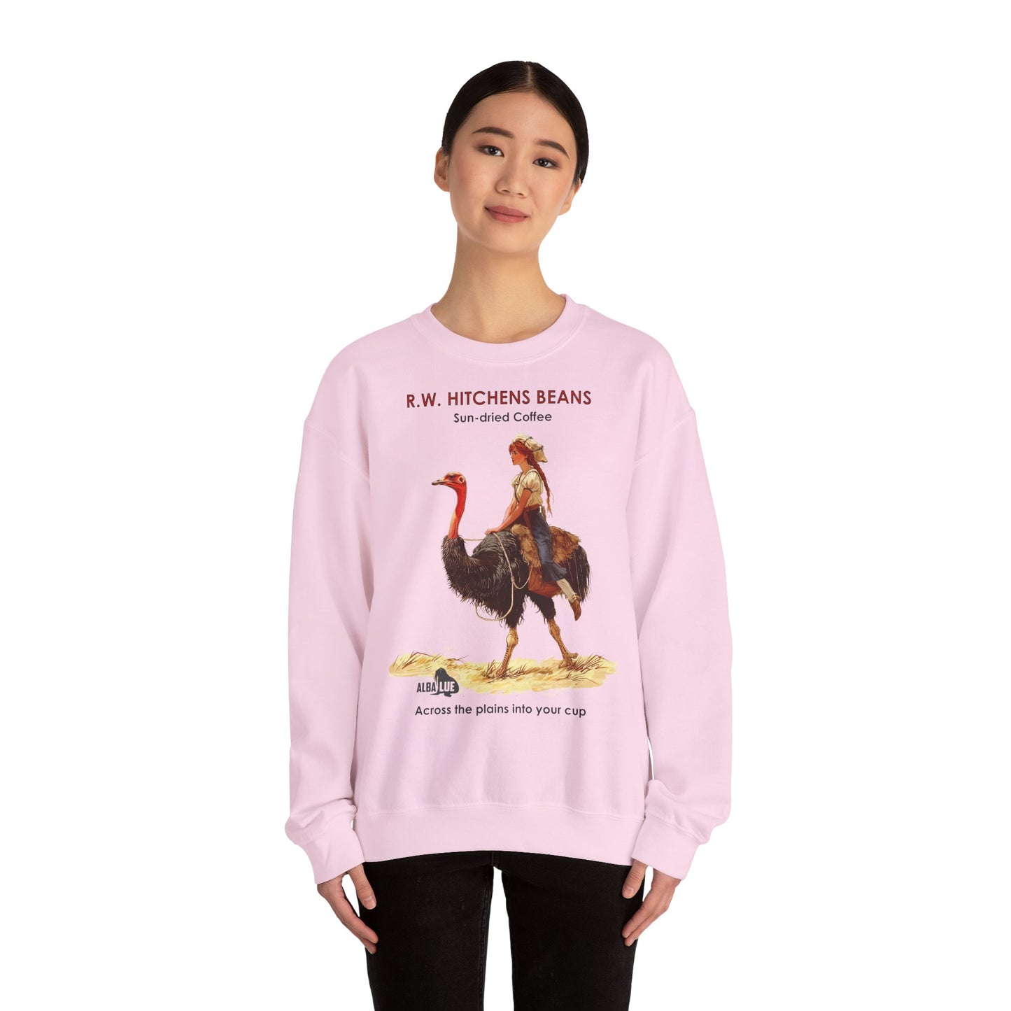 Vintage Ostrich Coffee Ad - Crewneck Sweatshirt