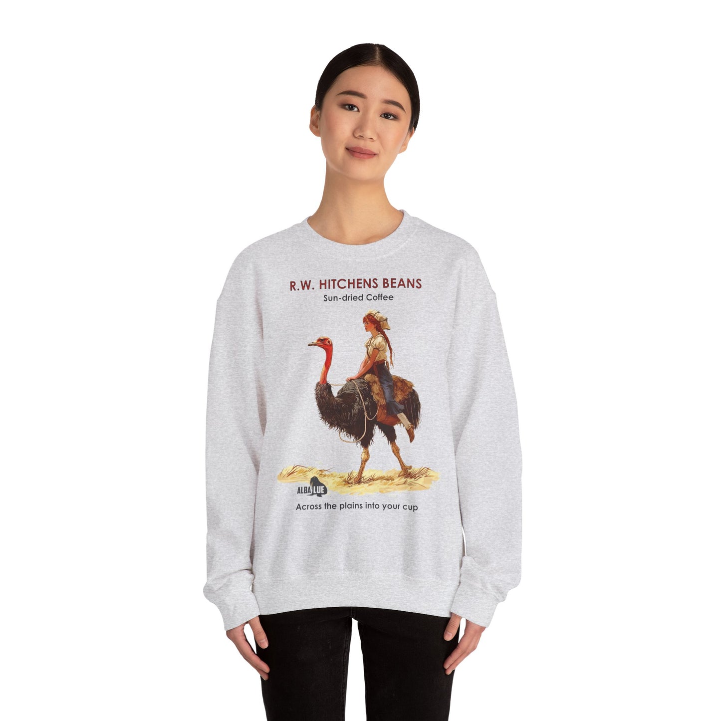 Vintage Ostrich Coffee Ad - Crewneck Sweatshirt
