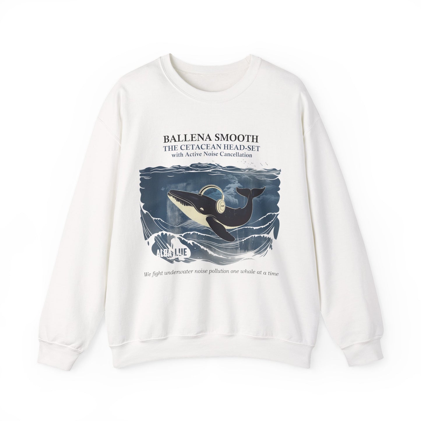 Whale Headphone - Crewneck Sweatshirt