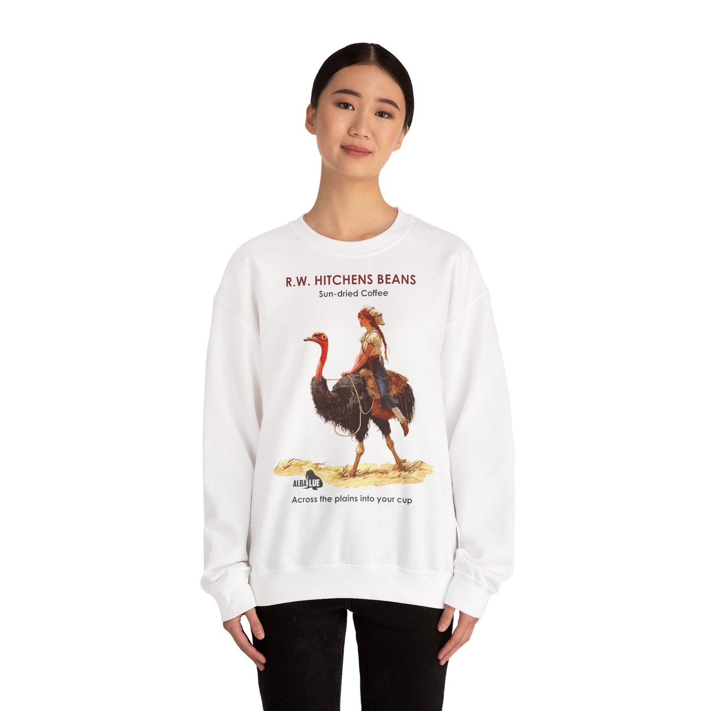 Vintage Ostrich Coffee Ad - Crewneck Sweatshirt