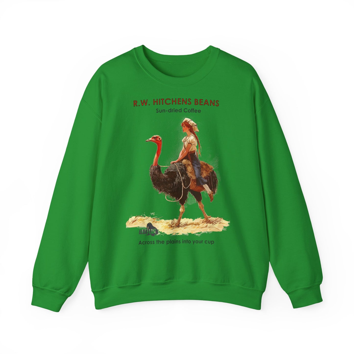 Vintage Ostrich Coffee Ad - Crewneck Sweatshirt
