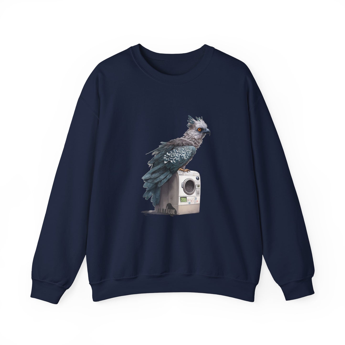 Harpy Eagle Sitting on a Washing Machine  - Crewneck Sweatshirt