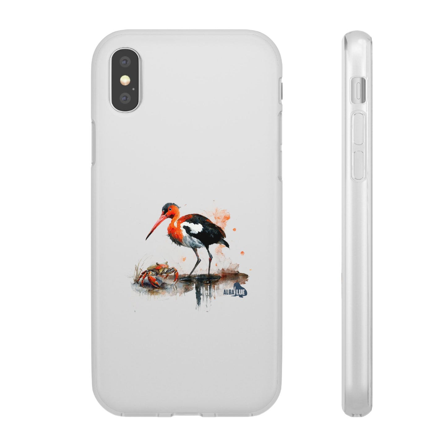 Bird Watercolor Phone Case — Painted Water Bird Flexi Case