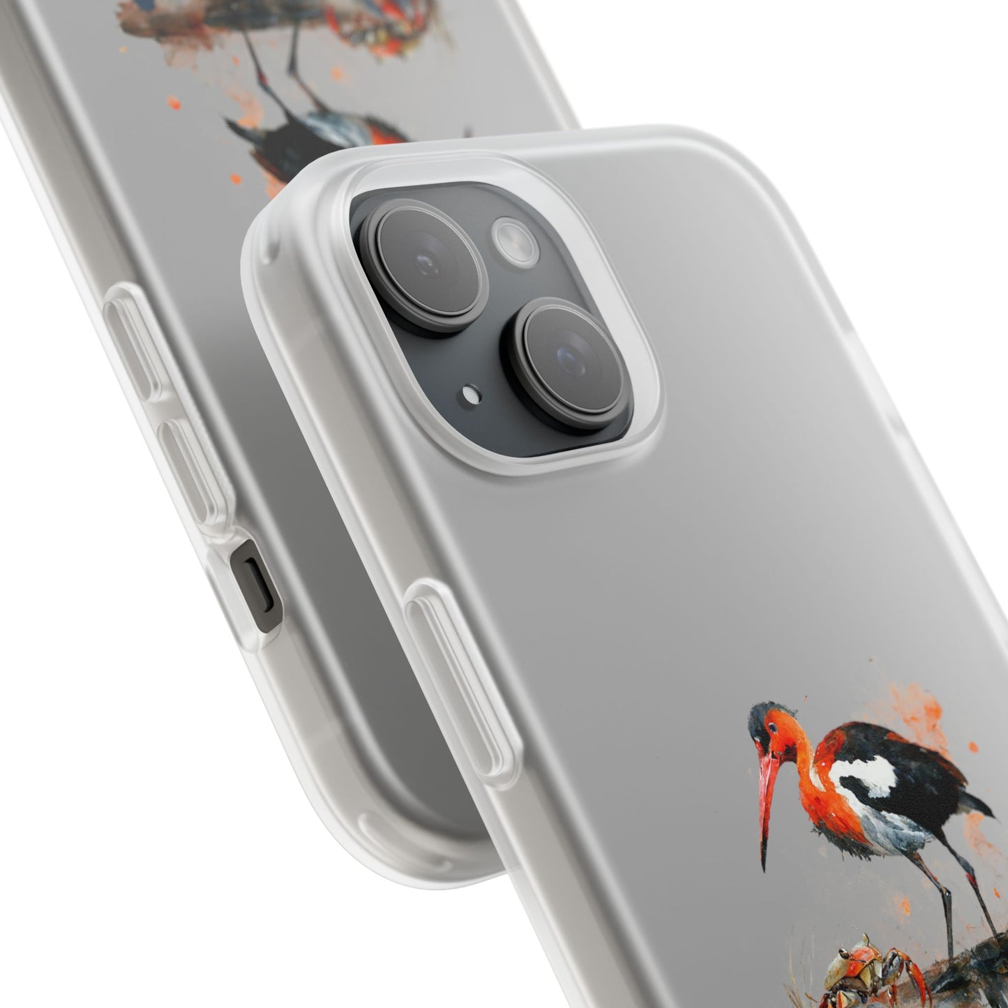 Bird Watercolor Phone Case — Painted Water Bird Flexi Case