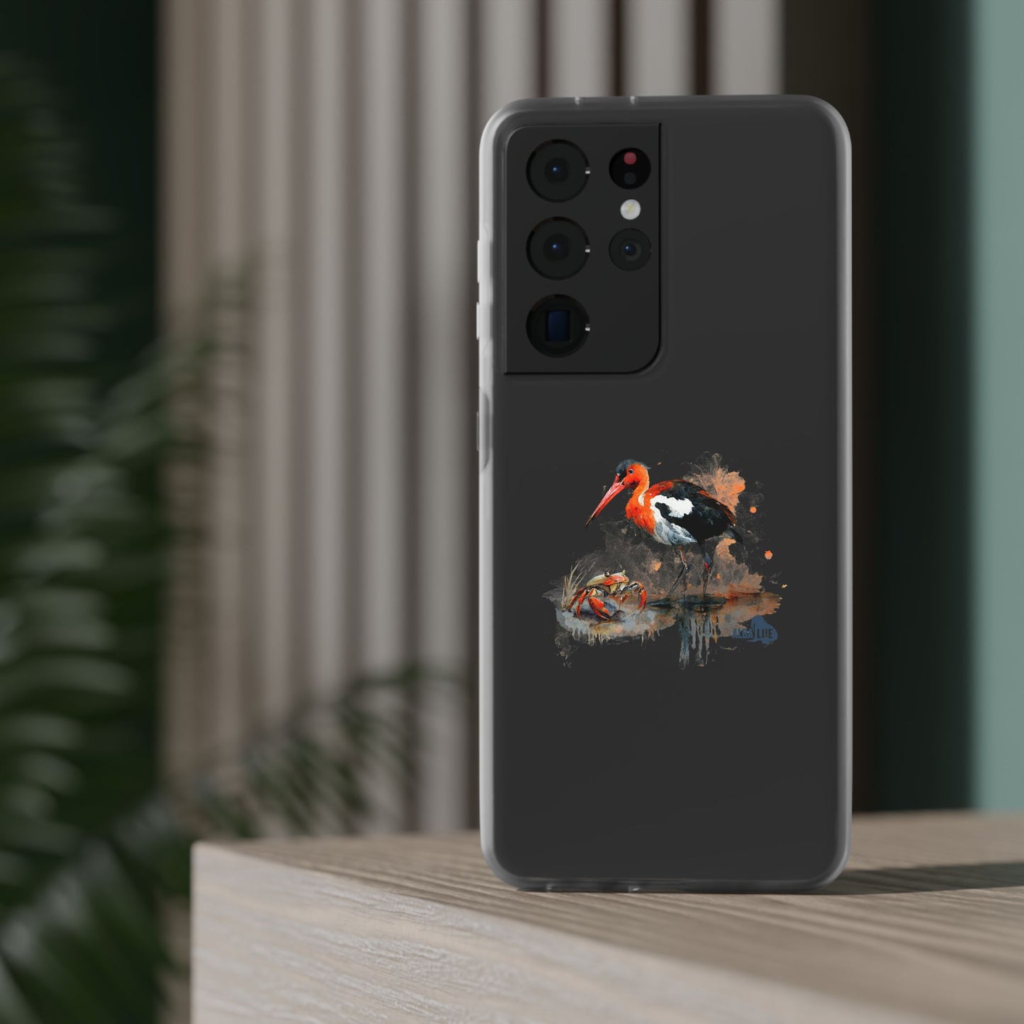 Bird Watercolor Phone Case — Painted Water Bird Flexi Case