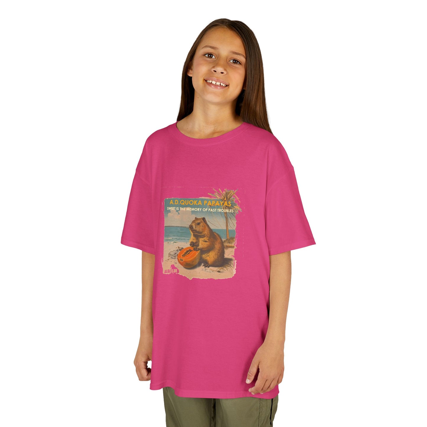 Retro A.D. Quokka Papayas - Kids T-Shirt